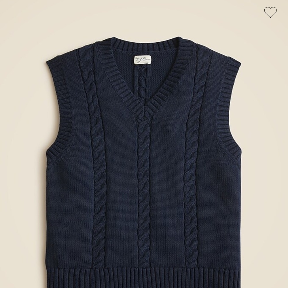 J. Crew Men's V-Neck Navy Sweater Vest